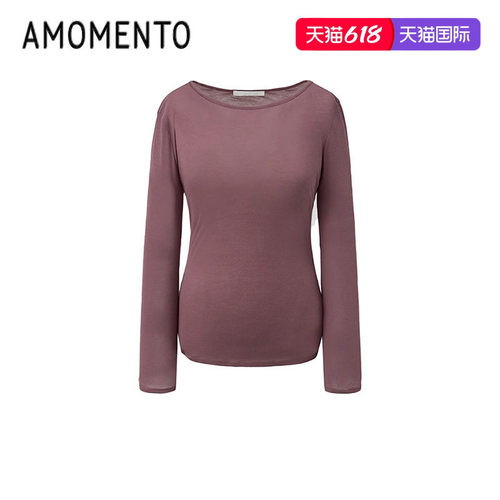 Amomento新款简约多色圆领T恤