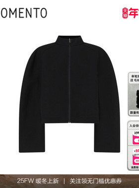 [AMOMENTO] 25FW RAGLAN CROP JACKET 25新款手工插肩短夹克百搭
