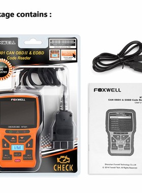 Foxwell NT301 CAN OBDII/EOBD Reader obdii汽车故障诊断仪