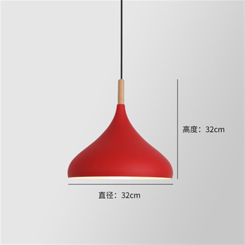 现代简约商用店铺理发店火锅酒吧民宿锅盖铁艺彩色灯罩工业风吊灯