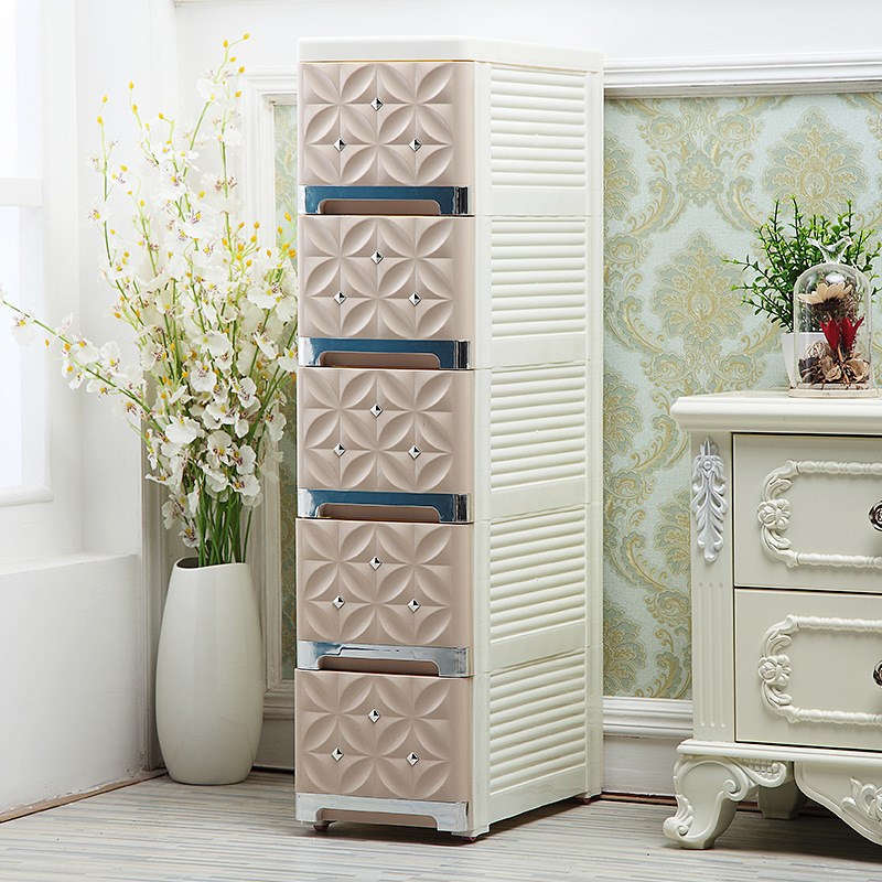 20-30CM宽夹缝收纳柜卫生间塑料储物整理柜抽屉式组合收纳柜缝隙