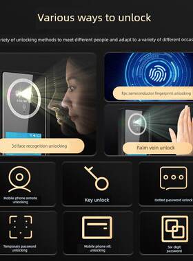 爱国者智能门锁3D人脸识别家庭全自动门锁密码指纹锁可见刷脸