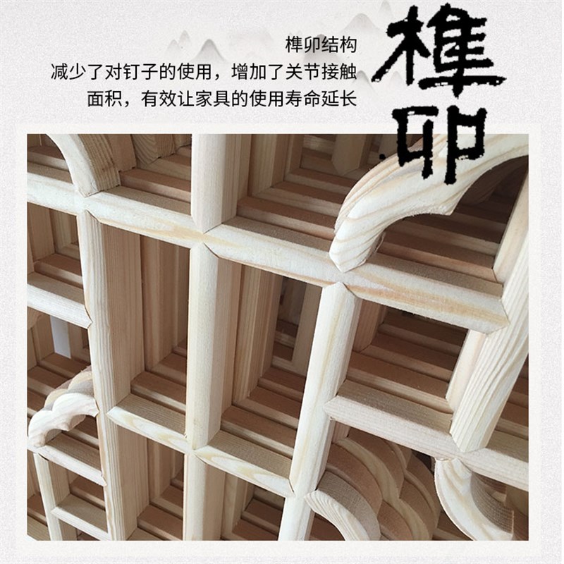 东阳木雕中式仿古门窗实木花格隔断玄关屏风镂空雕花窗户花窗定制