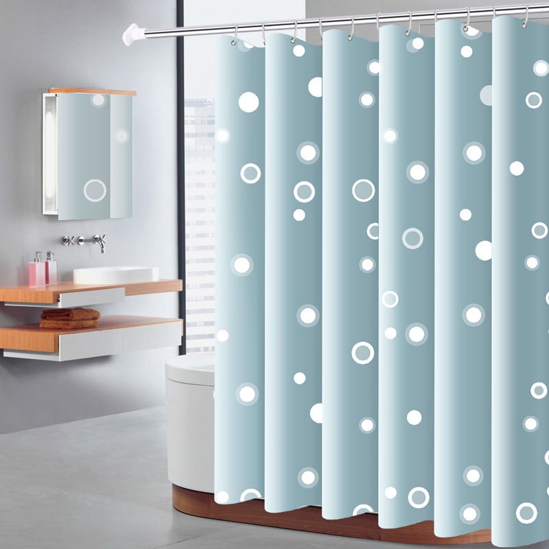 涤纶浴室浴帘加厚防水防霉浴帘布卫生间隔断帘窗帘挂帘子