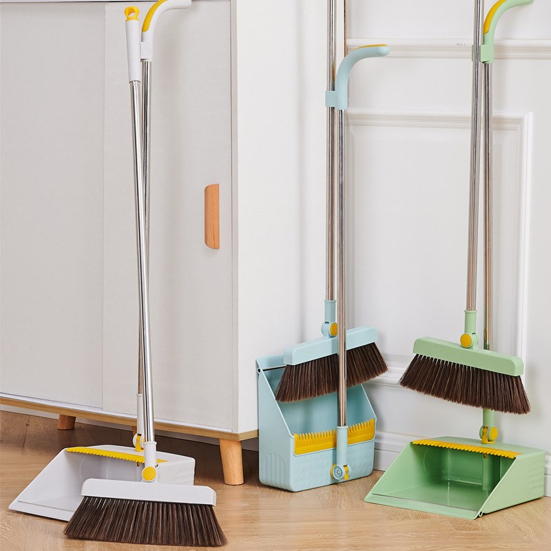 扫帚簸箕组合家用加厚带刮齿簸箕扫把套装不粘毛易收纳清洁一扫净
