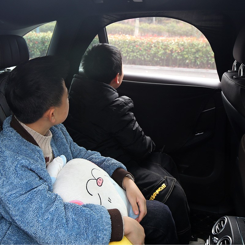 新款汽车防蚊窗帘夏季遮阳帘侧窗拉链 网纱透气隔热帘防蚊窗车罩