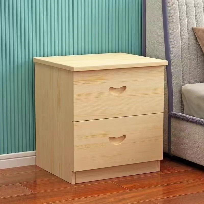 现货松木床头柜床边柜储物柜实木床头柜家具收纳柜卧室家具小柜子
