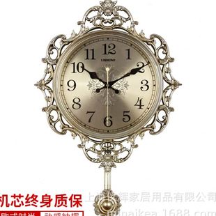 挂表 欧式 挂钟客厅创意个性 家用钟表时尚 静音简约现美式