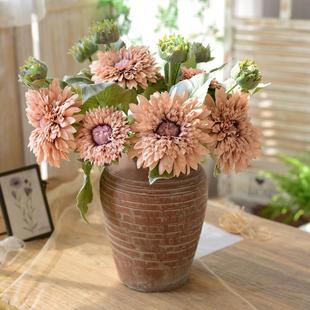 飾插花藝手捧花擺設 向日葵仿真花束客廳餐桌擺放干花假花擺件裝