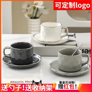 精致杯碟套装 咖啡杯欧式 轻奢ins风家用小奢华网红高档下午茶茶具