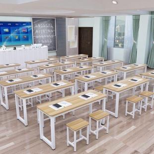 培訓桌廠家直銷長條桌單雙人課桌椅中小學生補習班輔導培訓班書桌