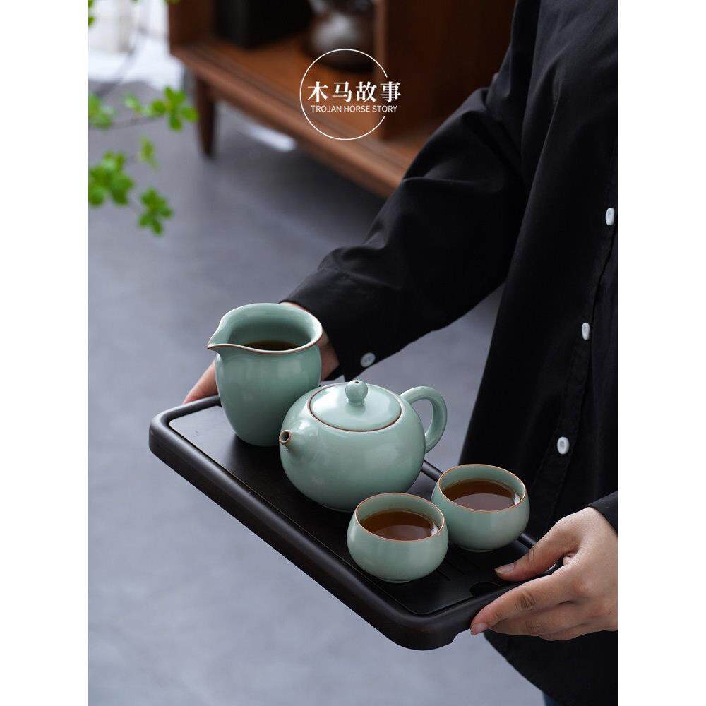 如瑶旅行便携茶具一壶两杯两人办公室景德镇功夫茶具礼品套装