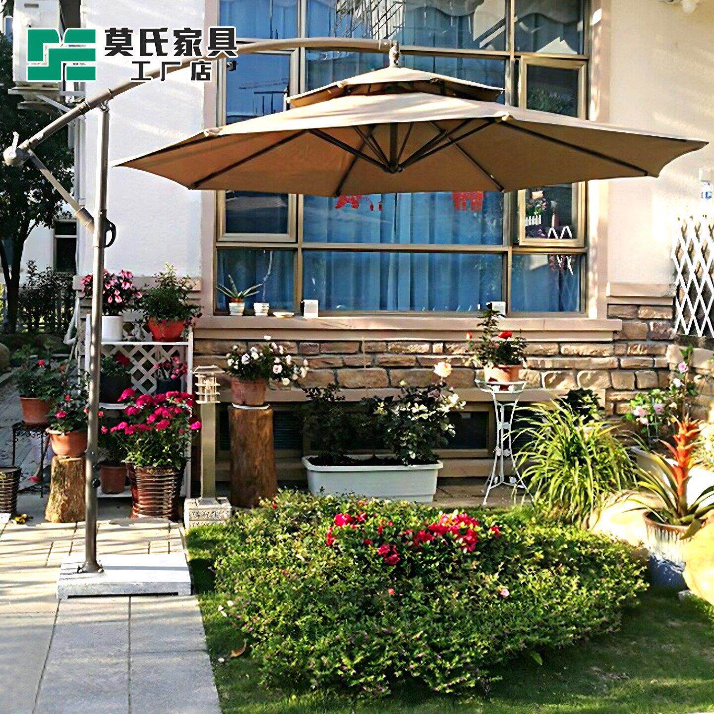 户外伞庭院伞大遮阳伞大号沙滩伞遮阳伞摆摊广告伞室外花园香蕉伞