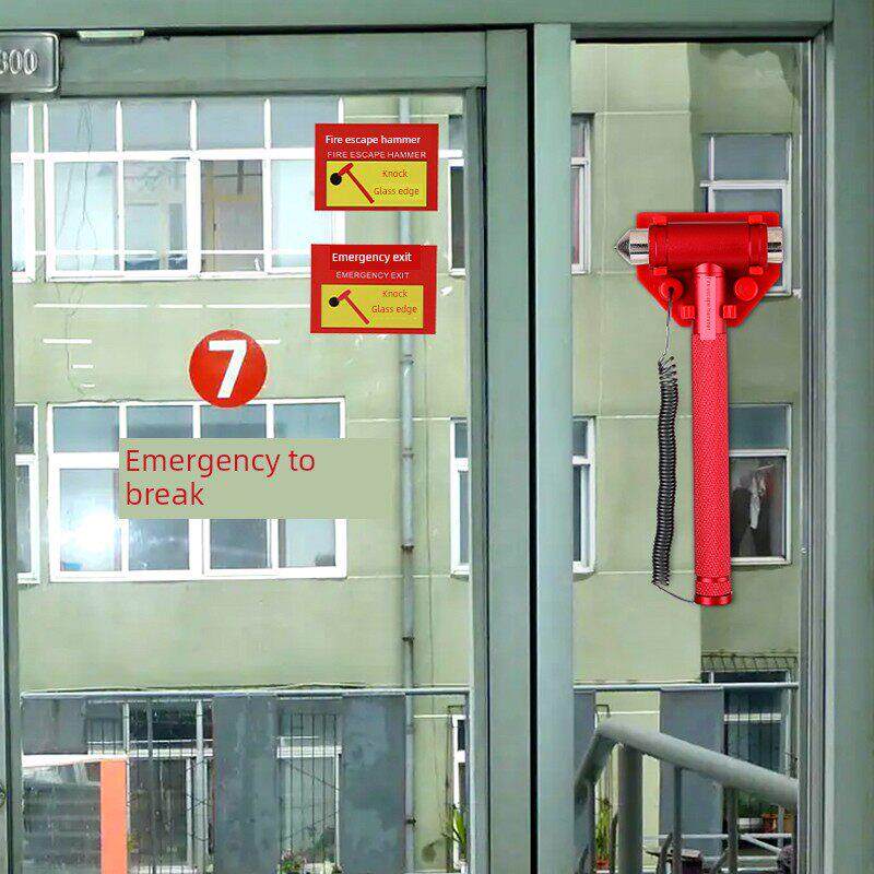 消防检查钻用安全锤车间工厂教室钢化玻璃门窗破碎大型逃生锤