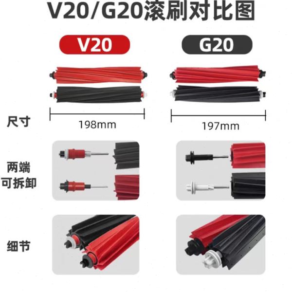 适用石头扫地机器人G20S/S8 MAXV Ultra/P10 PRO主刷