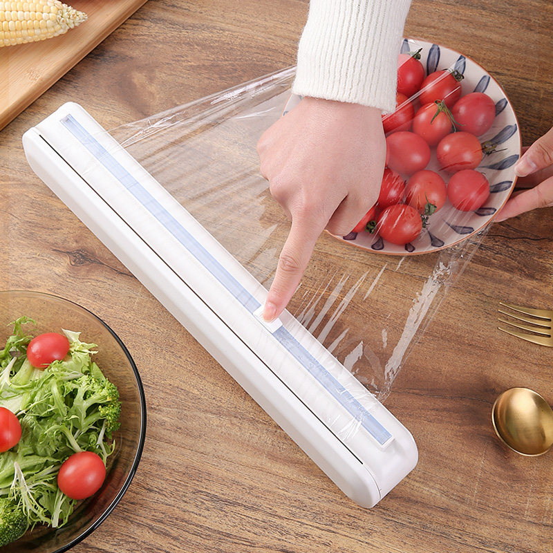 保鲜膜切割器大号一次性保鲜膜专用双向撕断工具吸盘式锡纸切割盒