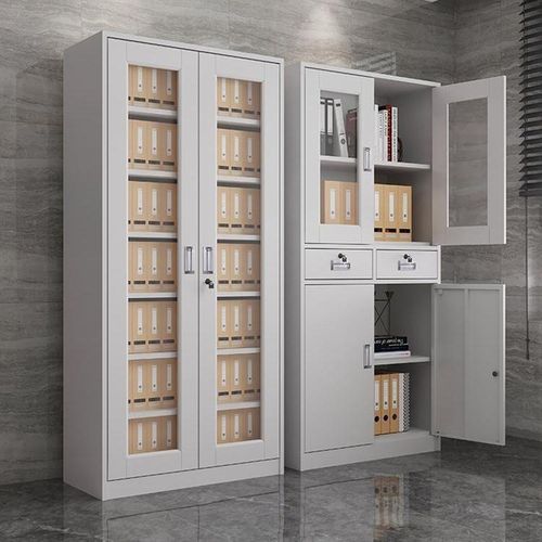 钢制文件柜办公室储物柜铁皮资料档案凭证柜抽屉收纳柜子矮柜带锁