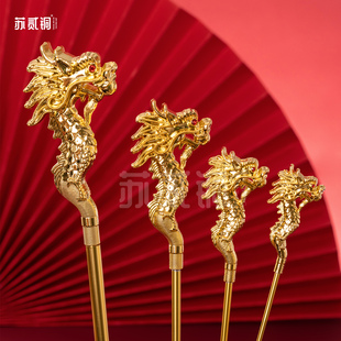 苏贰铜龙头拐杖王母娘娘土地婆婆黑老太太月老星君合金法器摆件