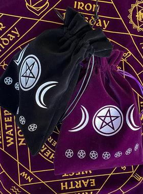 13x18cm三月相塔罗牌专用牌袋卡牌万圣节小物件珠宝水晶石收纳袋