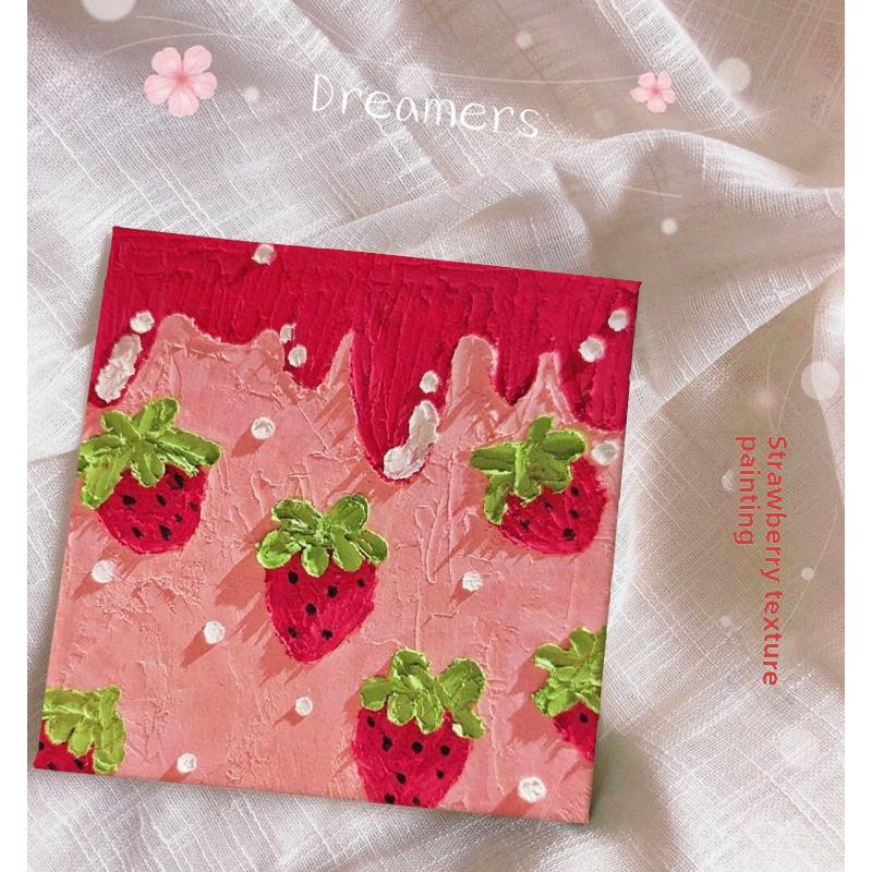 香河可爱水果DIY纹理绘画材料儿童丙烯石英砂手工填充立体装饰画图片