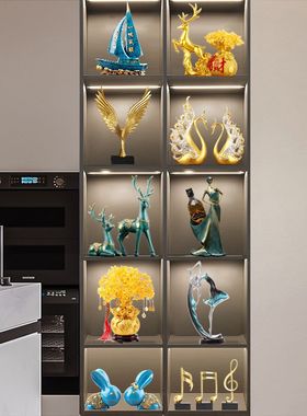 家居客厅酒柜电g视柜房间装饰品摆件轻奢现代高档办公室工艺礼品