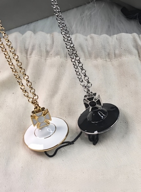 日单蕾系量产型哥特风甜美立体土星星球项链油滴立体珍珠链项链