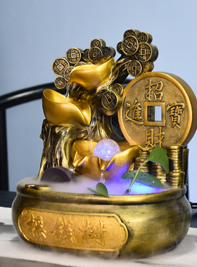招财进宝摆件店铺流水p办公室生财收银台开业送礼聚宝盆旺财聚财