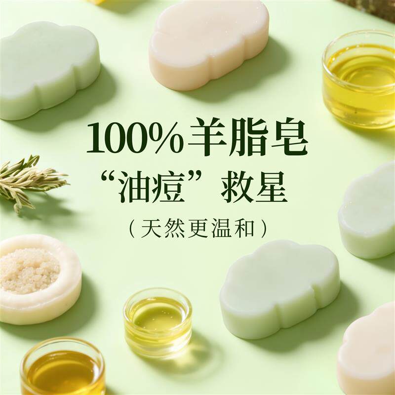手工羊脂洗脸皂正品洗面官方品牌非美白香皂羊奶硫磺家用洗发沐浴