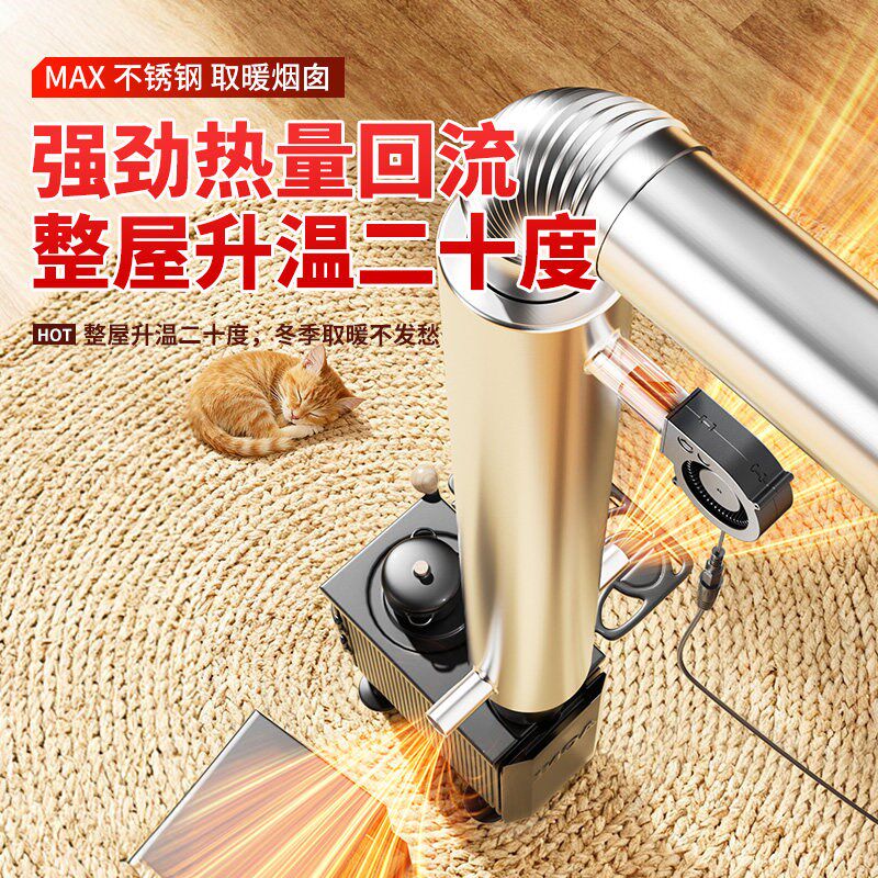 加厚不锈钢烟管散热器柴火灶热风烟囱管烤火炉取暖炉排烟管热风筒
