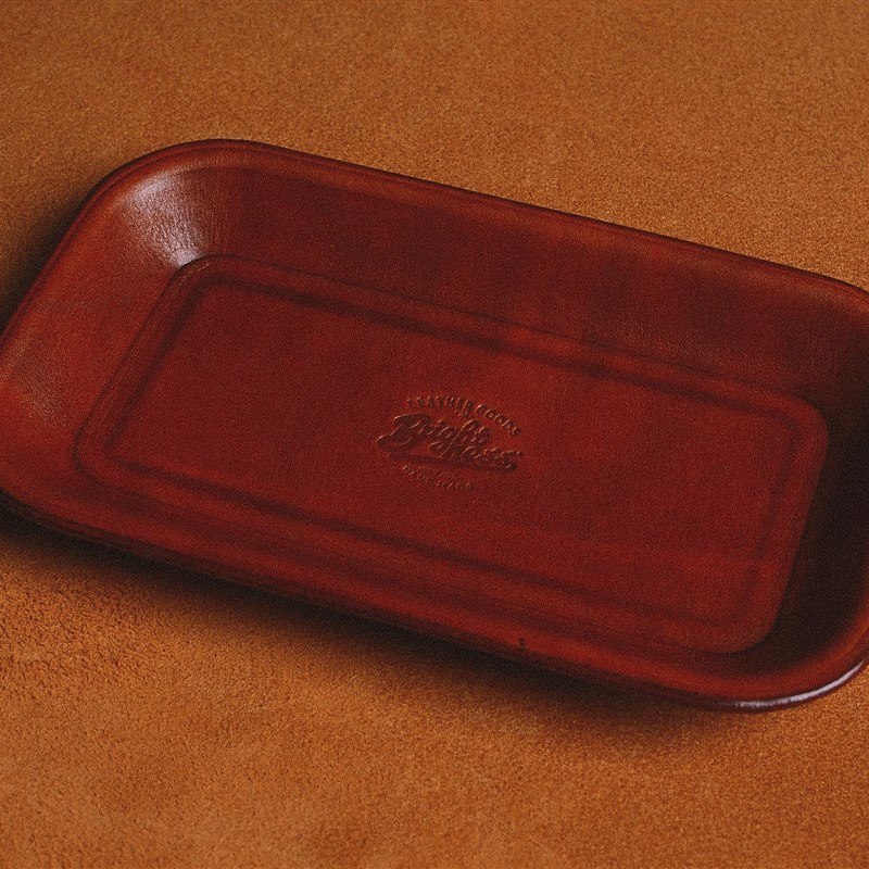 真皮置物盒玄关钥匙收纳盘手表首饰银饰复古桌面牛皮文玩收纳托盘
