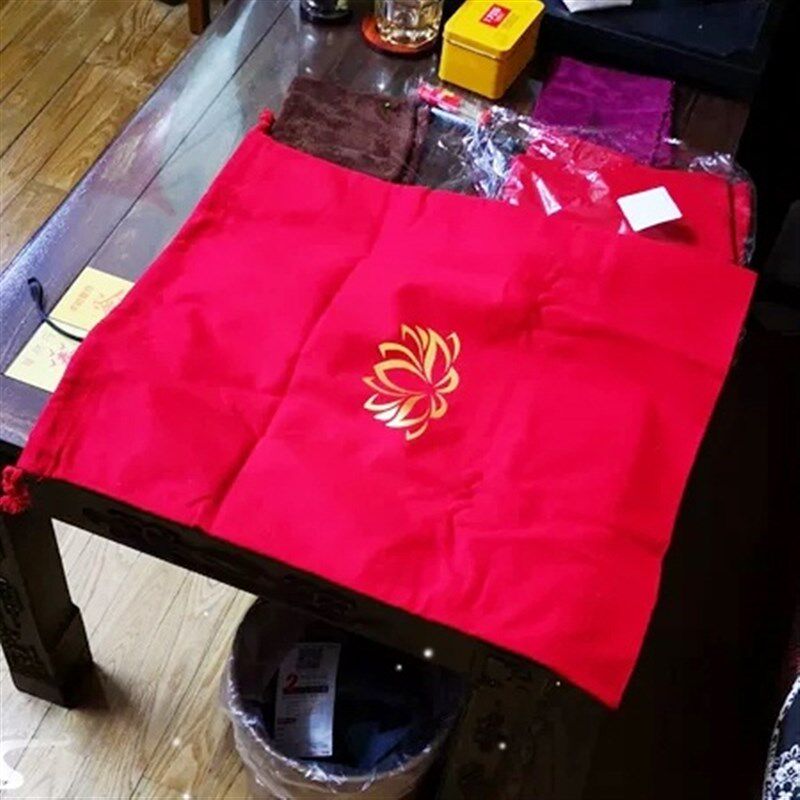 去世老人遗像收纳专用棉布袋莲花图案遗照保存袋遗相收藏存放防尘