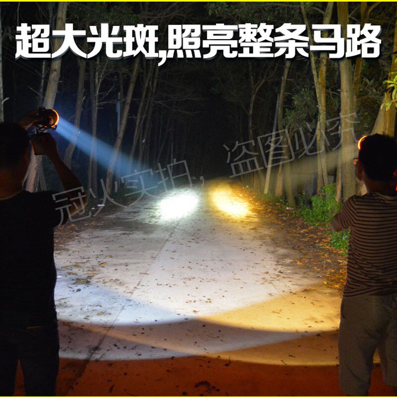P90头灯超亮强光充电户外头戴夜钓灯分体电灯大光斑超长续航疝气