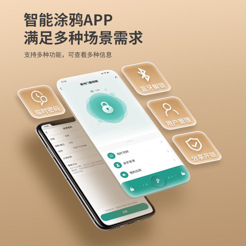 智能指纹抽屉锁办公室文件柜子锁家用床头储物柜门防盗电子密码锁