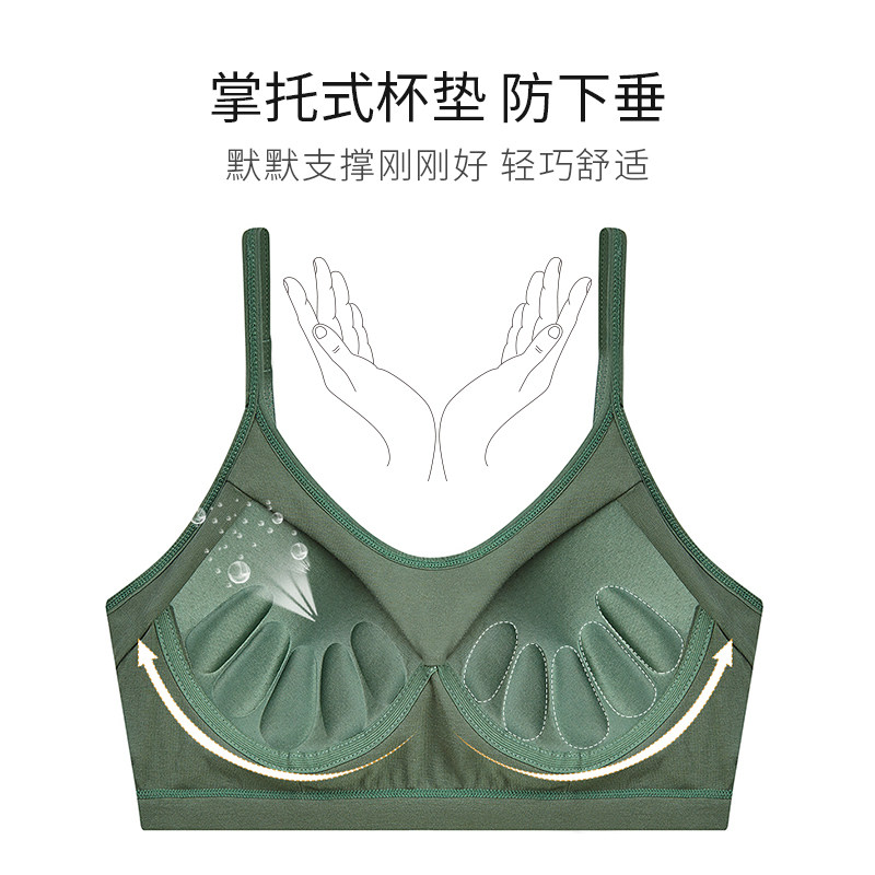 美背运动内衣女无钢圈小胸聚拢学生高中女生吊带背心抹胸式文胸罩