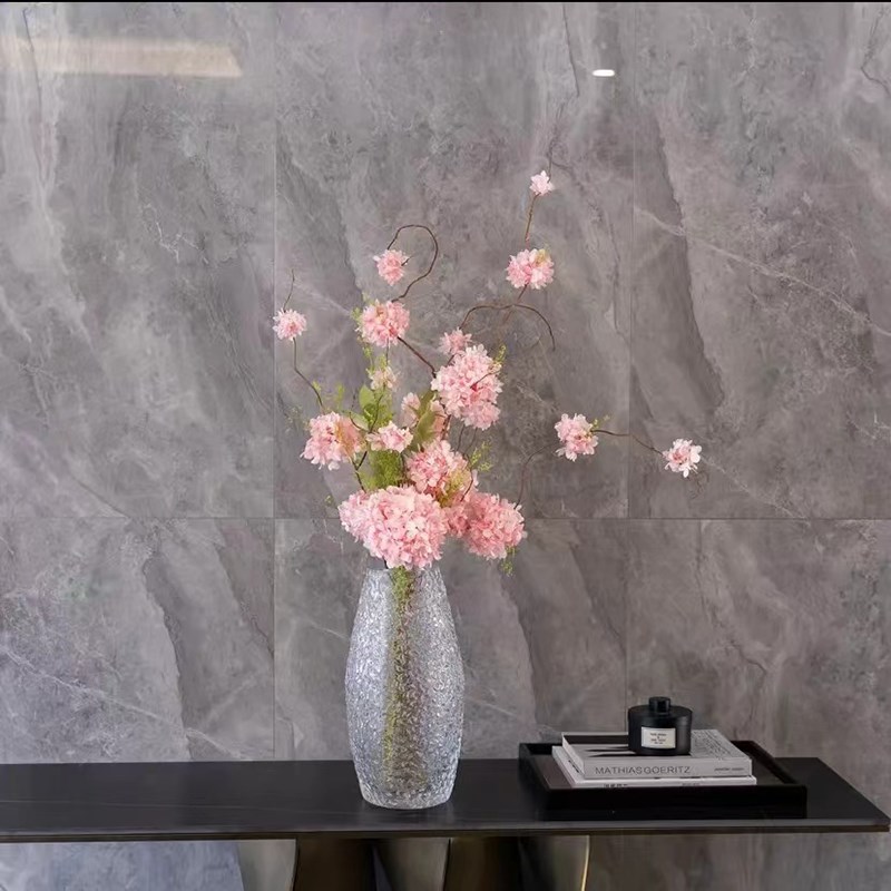 轻奢永生花花束粉色大绣球真花干花高级感欧式样板房客厅装饰摆件