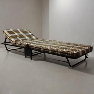 加固木板简易家用办公室单人午睡午休折叠床双人活动海绵可收折床