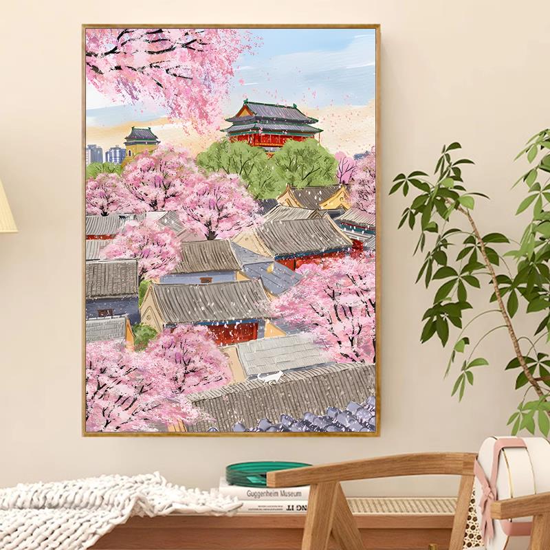 2025新款春日风景钻石画客厅5diy满钻自己手工点砖石十字绣砖石绣