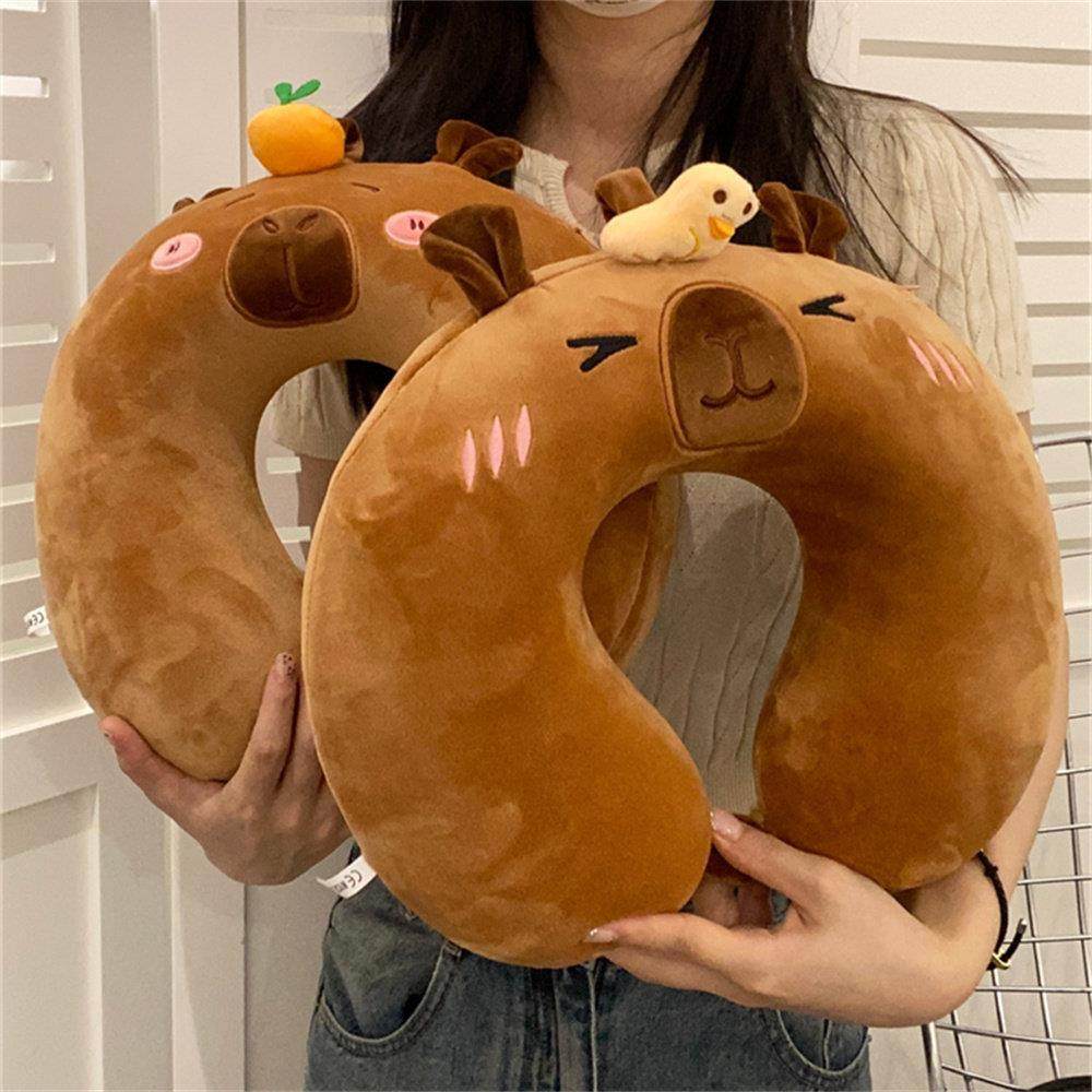 卡通卡皮巴拉护颈U型枕可拆洗记忆棉高弹旅行午睡枕助眠趴趴颈枕,床上用品,U型枕/便携枕,淘宝优惠券,粉丝福利购,淘宝优惠卷