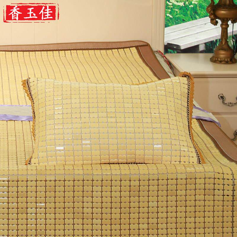 碳化麻将凉席枕套 夏季双人枕头套竹席枕套 单人婴幼儿茶叶小枕头