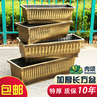 特大号长方形花盆塑料加厚种植箱槽家庭阳台种菜神器荷花睡莲盆缸