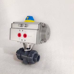 气动塑料切断球阀塑料球阀切断阀气动执行器球阀