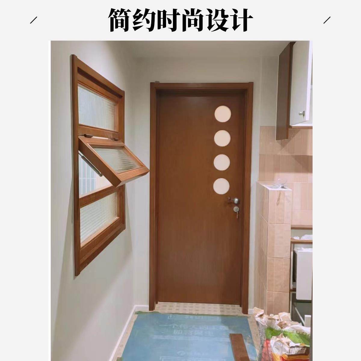 实木复合烤漆门洞洞门谷仓门室内门幽灵门吊轮木门滑门无轨道移门