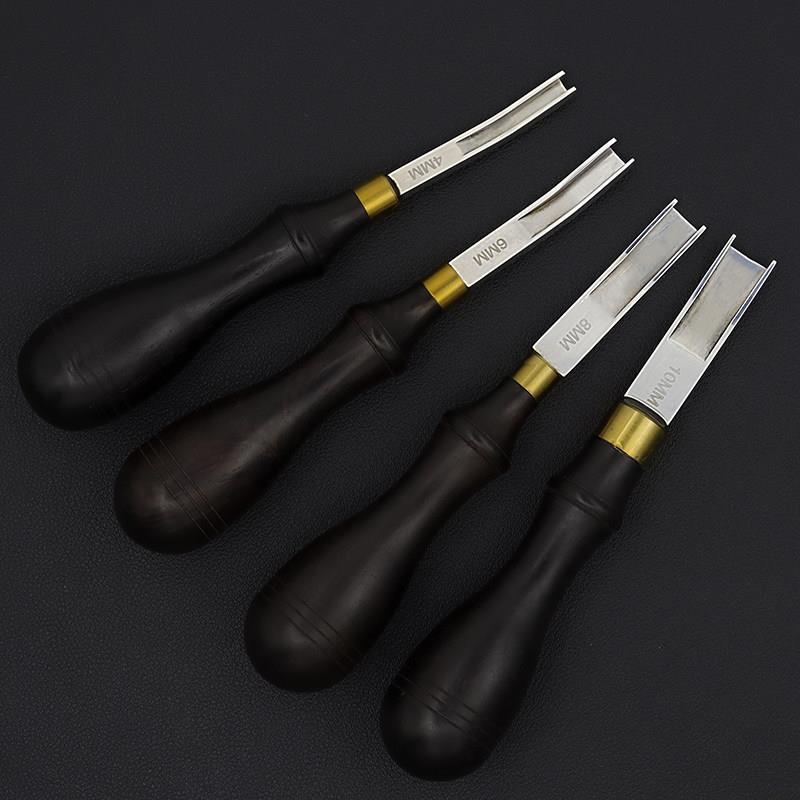 黑檀木宽铲起鼓段削皮艺削边器削薄 起鼓捻压手工皮具皮革DIY工具