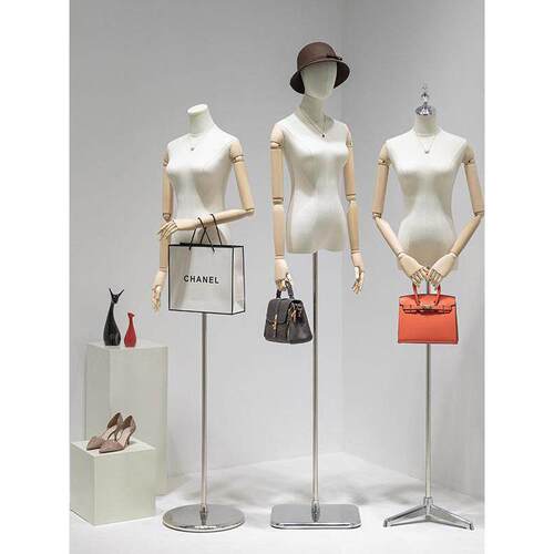 服装店橱窗半身假人偶模特人台高档挂件手女装模特道具全身展示架