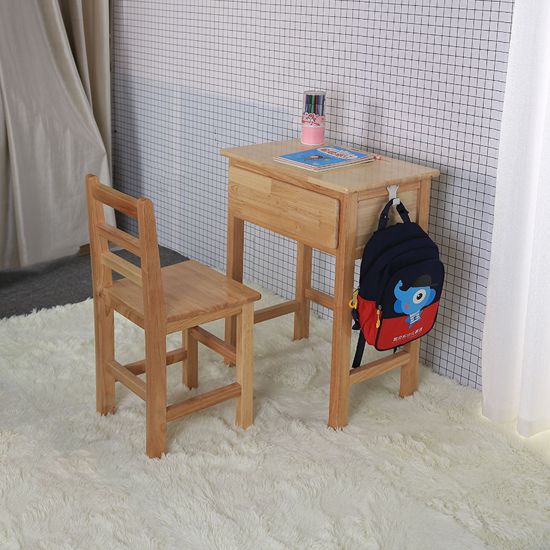 免安装纯实木桌子学生桌椅带抽屉书桌简约培训电脑桌写字桌学习桌