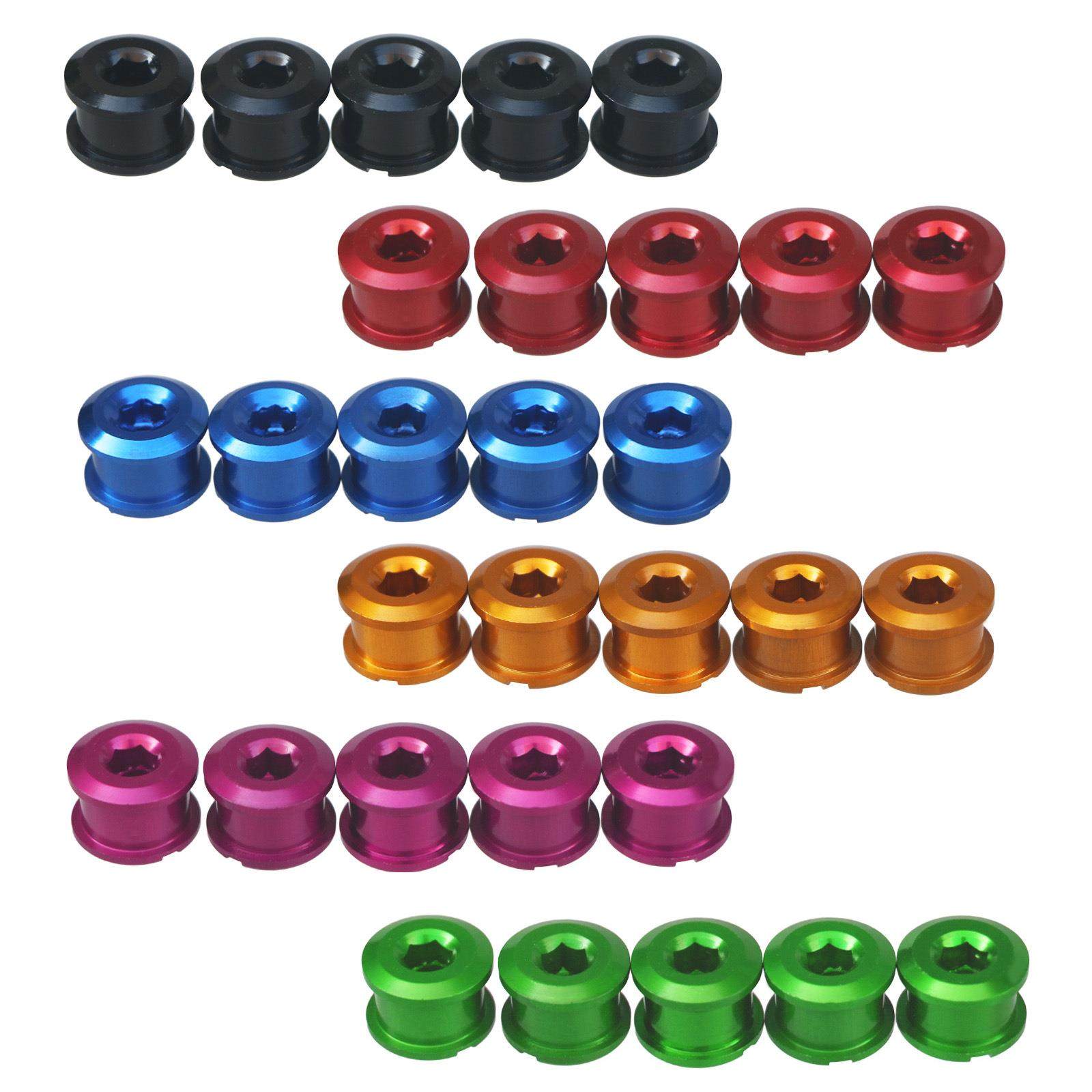 山地自行车单盘螺丝 7075彩色单盘钉 铝合金牙盘螺丝钉 齿盘螺丝