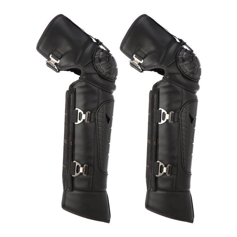 冬季电动摩托车护膝长款男女骑行防寒保暖PU挡风加厚加绒护腿