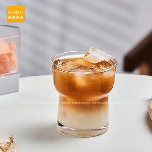 冷萃冰拿铁咖啡杯酒吧鸡尾酒杯家用玻璃杯杯子 美索米亚简约风美式