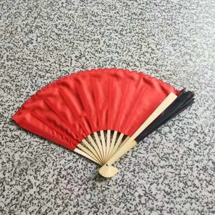 黑红双面中国风古典扇子小影·时候女士舞蹈折扇太极扇响扇优质竹