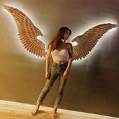 墙饰铁艺网红办公室墙面装 饰酒吧复古工业风背景墙翅膀loft壁挂